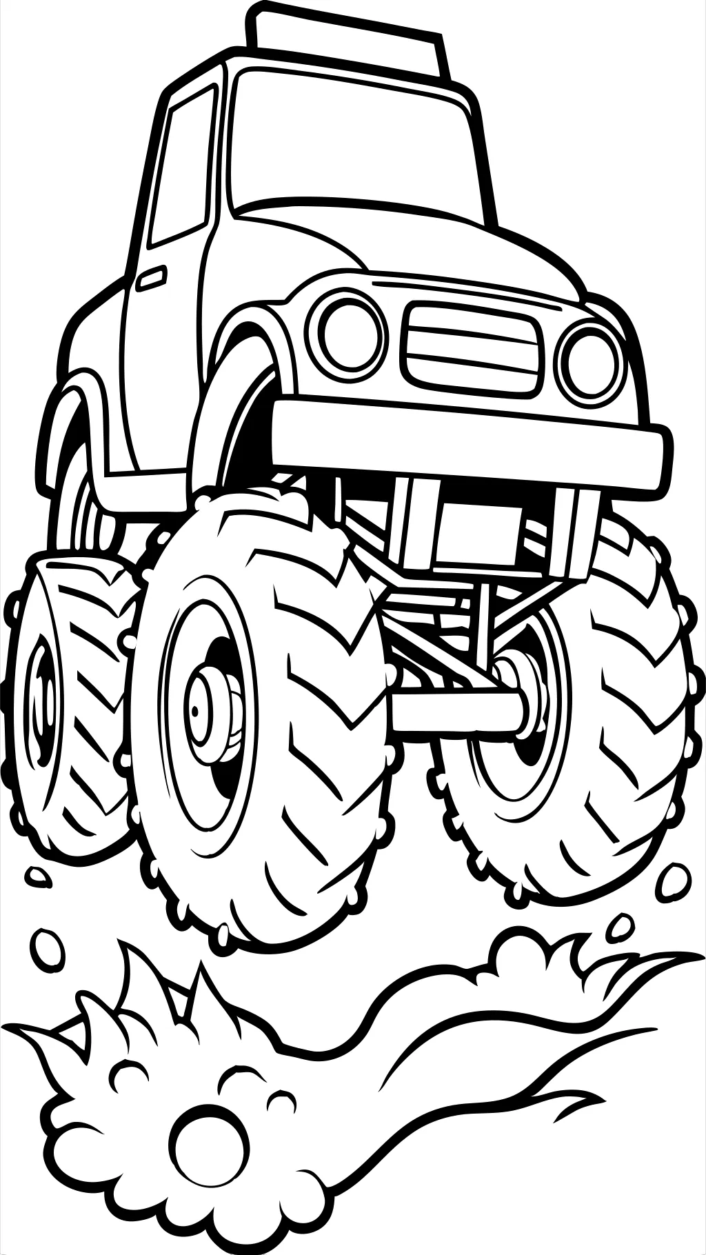 monster truck free coloring pages